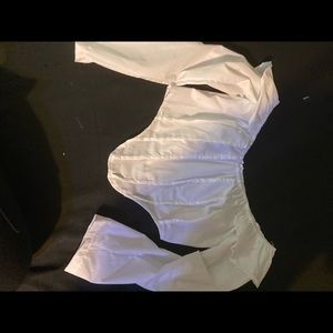 White long sleeved corset top